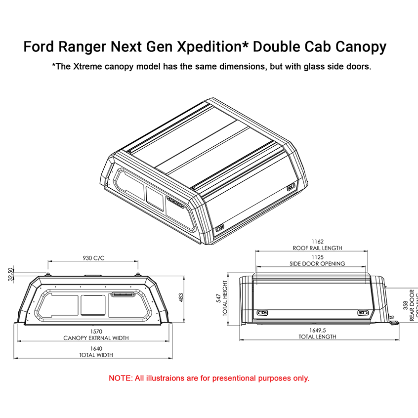 Ford Ranger Next Gen Dual Cab Xpedition CapRax Canopy by Rhinoman - The Bush Company