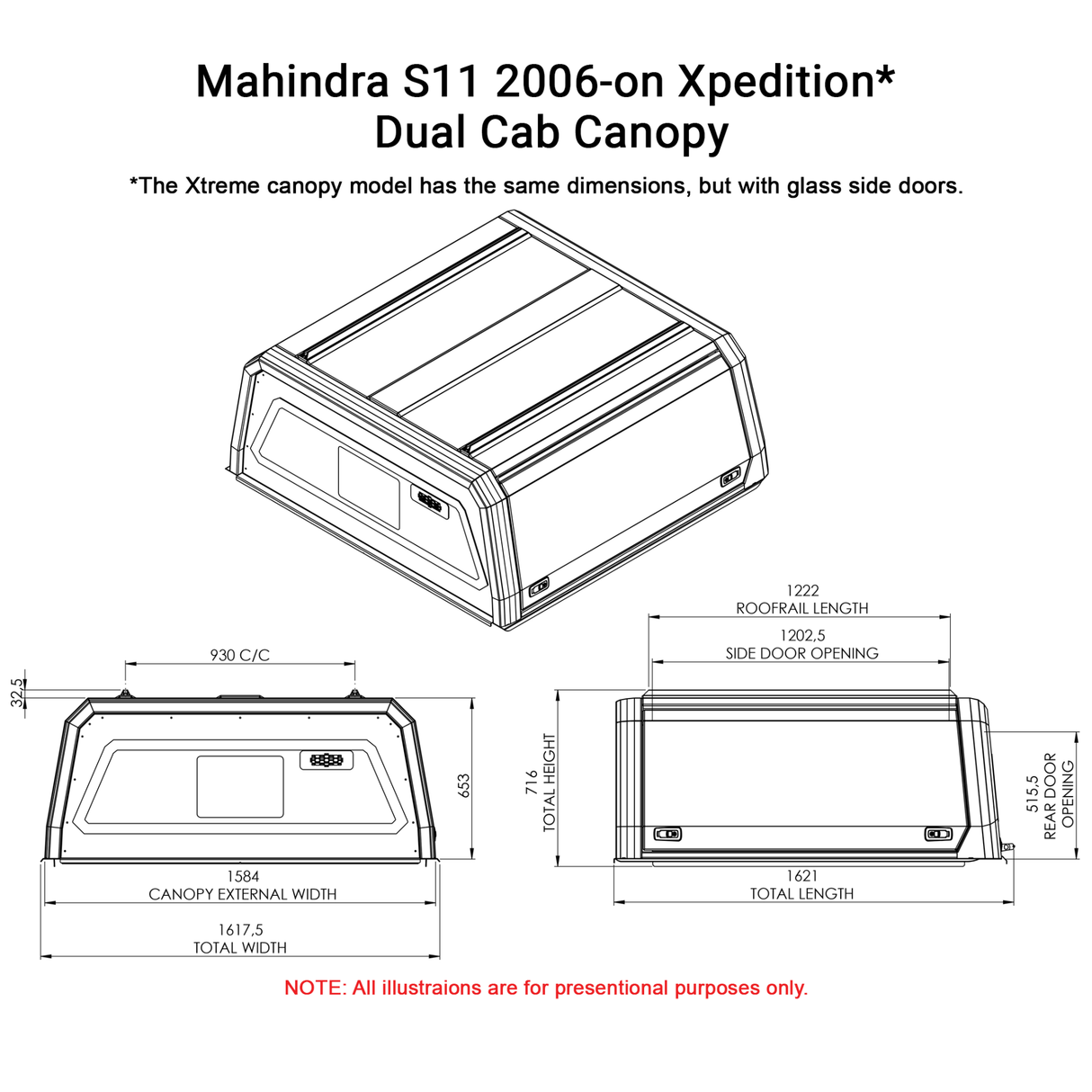 Mahindra S11 2006 - on Dual Cab Xpedition CapRax Canopy by Rhinoman - The Bush Company