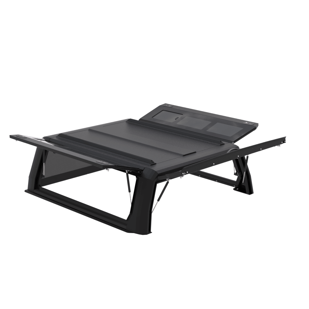 Black Xtreme canopy with its glass side doors open