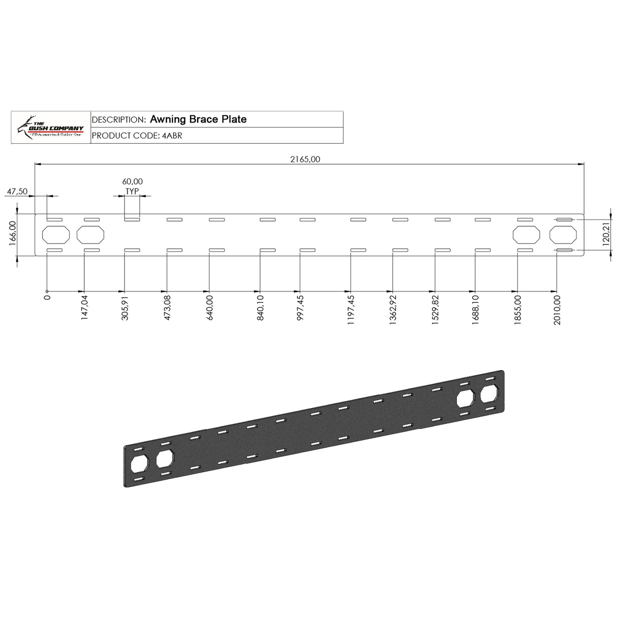 Awning Brace Plate - The Bush Company