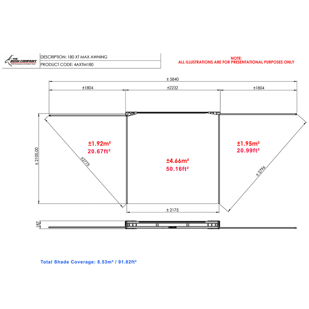 180 XT MAX Awning - The Bush Company