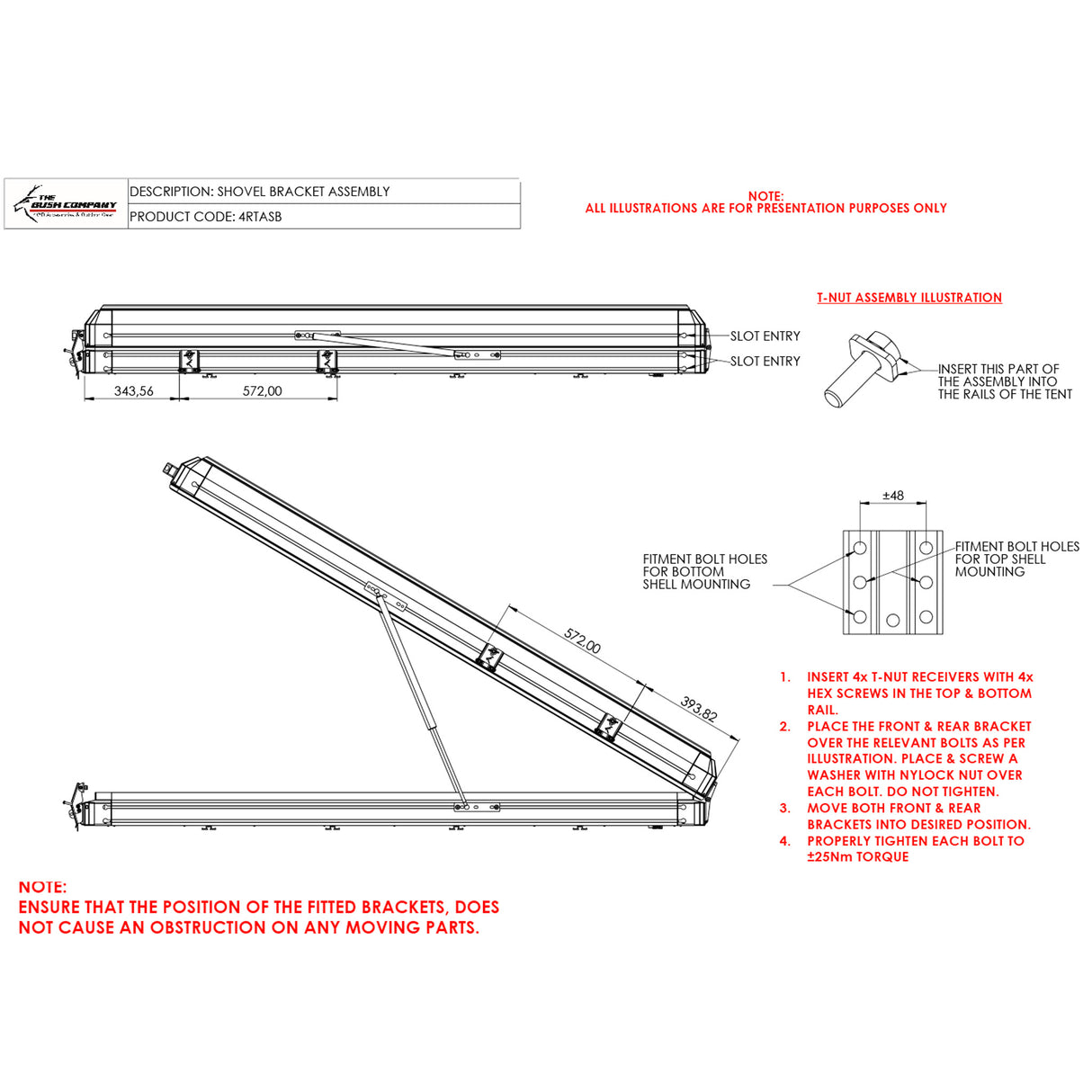 Shovel Mount Bracket - The Bush Company
