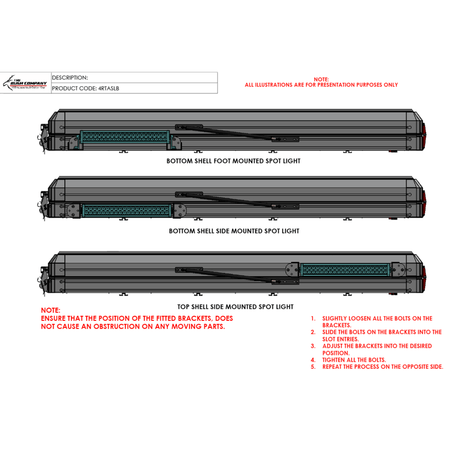 Lightbar Bracket Set - The Bush Company