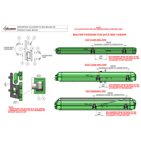 Accessory To Tent Bracket Set - Outhouse - The Bush Company