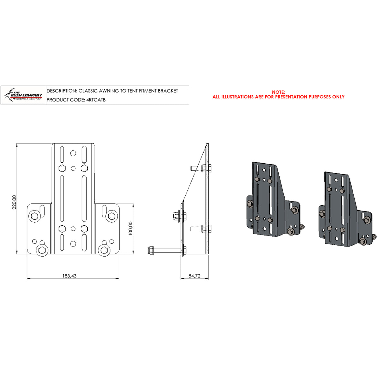 Classic Awning To Tent Bracket - The Bush Company