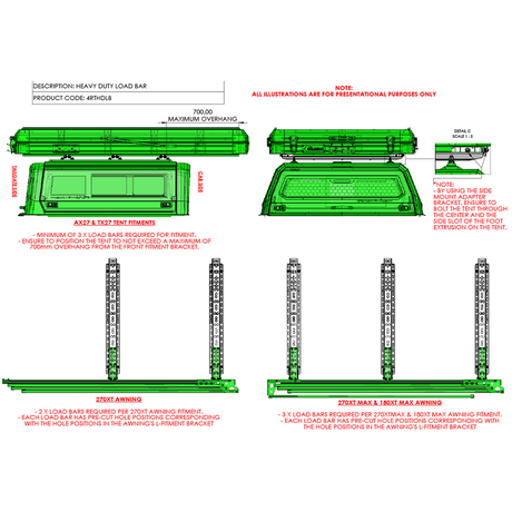 Heavy Duty Load Bar