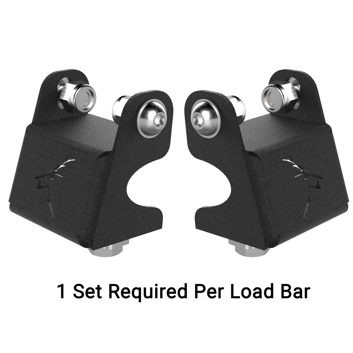 Pair of High Foot Mounts with stainless steel bolts, supplied with each load bar
