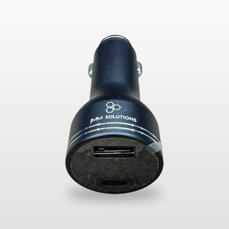 160W USB-C & USB Car Charger: top of the car charger showing its two ports
