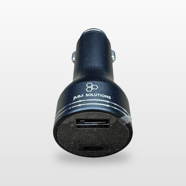 160W USB-C & USB Car Charger: top of the car charger showing its two ports