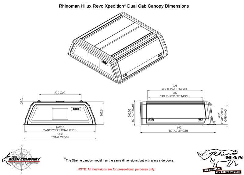 Toyota Hilux 2015 - on Dual Cab Xpedition CapRax Canopy by Rhinoman - The Bush Company