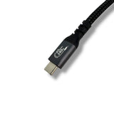 USB-C to USB-C 240W USB4 Cable, 2m: USB-C plug, angled close-up