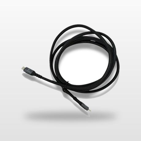 USB-C to USB-C 240W USB4 Cable, 2m: braided cable coiled