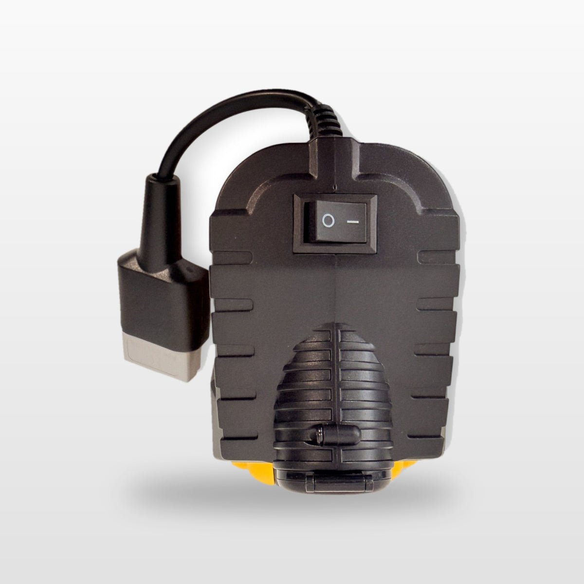 DeWalt-compatible Volt Step Down PRO: rear view showing the on/off switch