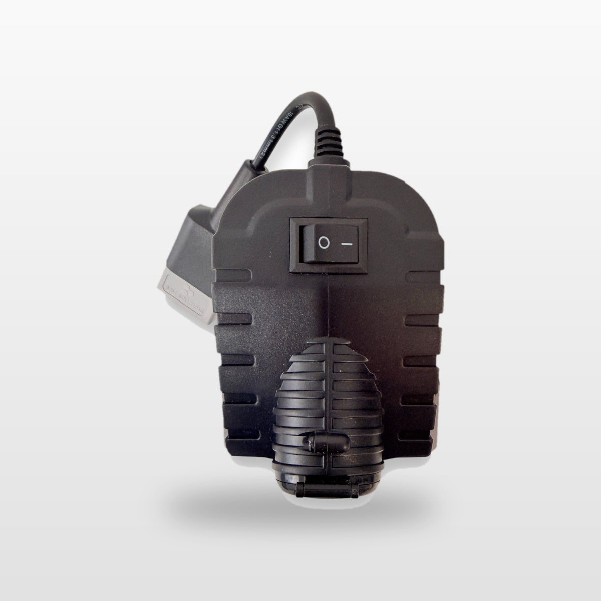 Bosch-compatible Volt Step Down PRO: rear view showing the on/off switch