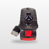 Bosch-compatible Volt Step Down PRO: front view showing the capped 12V socket