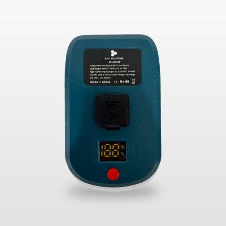 Bosch-compatible USB-C 65W PD Charger: top of the adaptor with USB-C port and digital display