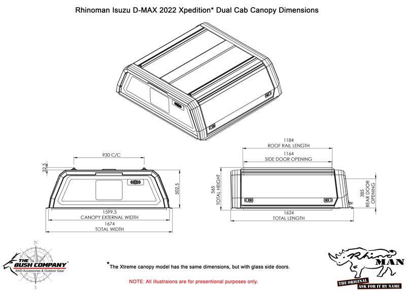 Isuzu D - Max 2013 - 21 Dual Cab Xpedition CapRax Canopy by Rhinoman - The Bush Company