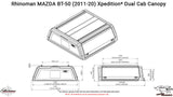 Mazda BT - 50 2021+ Dual Cab Xtreme CapRax Canopy by Rhinoman - The Bush Company