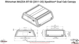 Mazda BT - 50 2011 - 2020 Dual Cab Xtreme Caprax Canopy by Rhinoman - The Bush Company