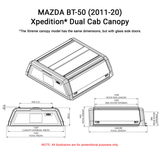 Mazda BT - 50 2011 - 2020 Dual Cab Xtreme Caprax Canopy by Rhinoman - The Bush Company