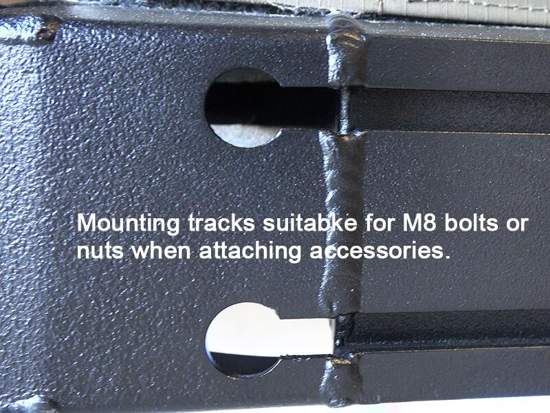 Mounting tracks pre slotted for M8 bolt 800