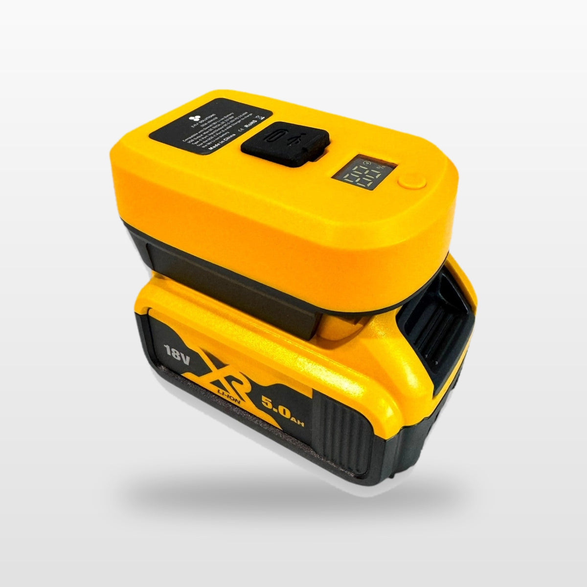 DeWalt-compatible Power Kit for Starlink Mini: USB-C adaptor fitted to an 18V battery