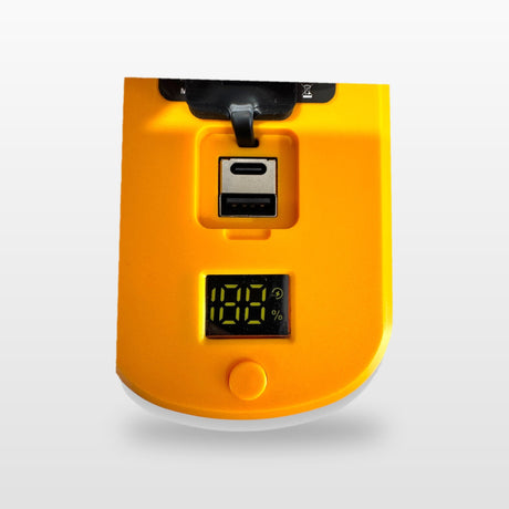 DeWalt-compatible USB-C 65W PD Charger: close-up of the USB-C port and display