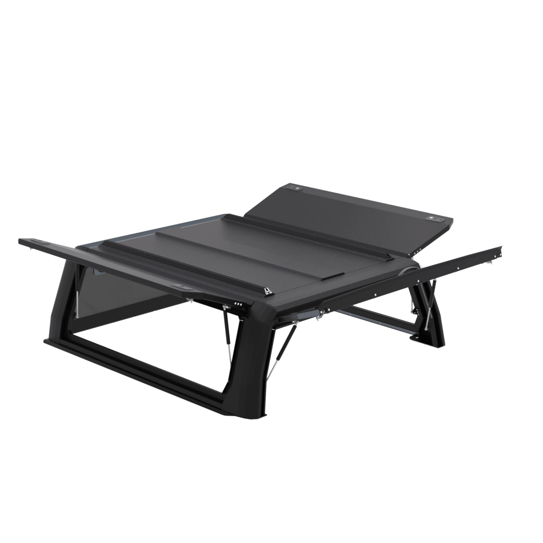 Black Xpedition canopy with its side doors open