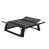 Black Xtreme canopy with its glass side doors open