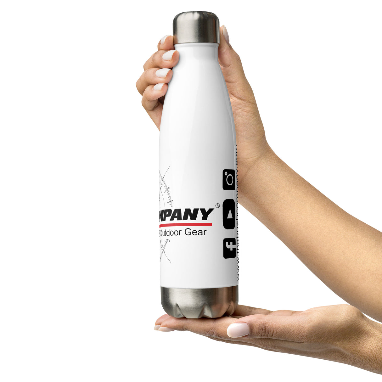 Stainless Steel Water Bottle - White - The Bush Company