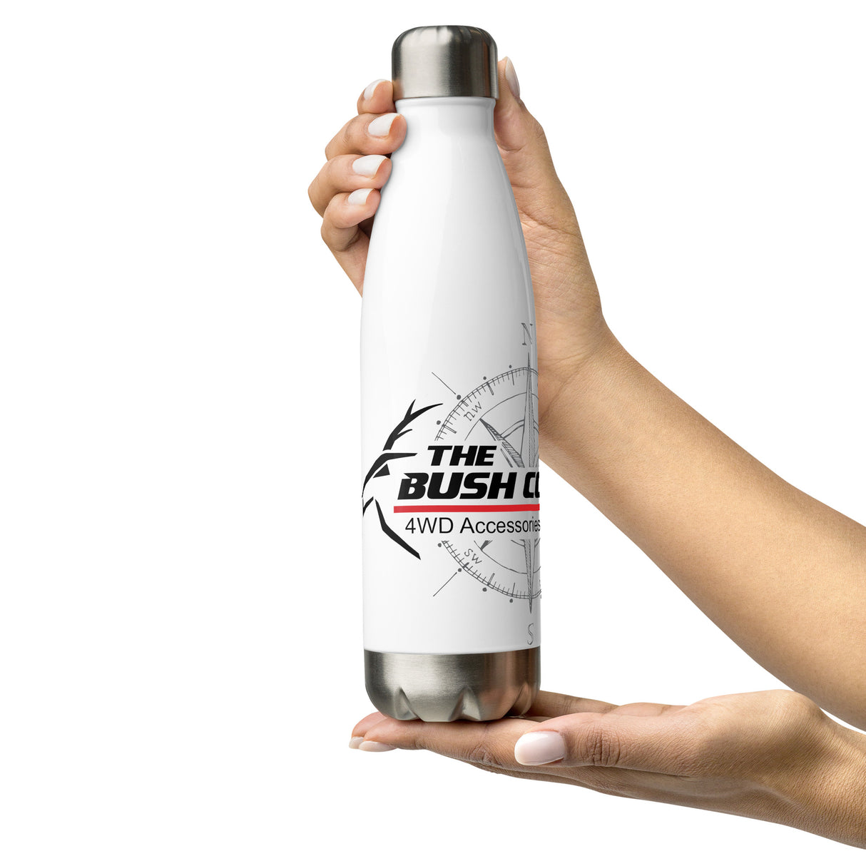 Stainless Steel Water Bottle - White - The Bush Company