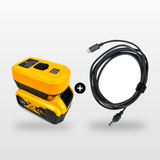 DeWalt-compatible Power Kit for Starlink Mini: USB-C adaptor on an 18V battery plus Starlink Mini cable