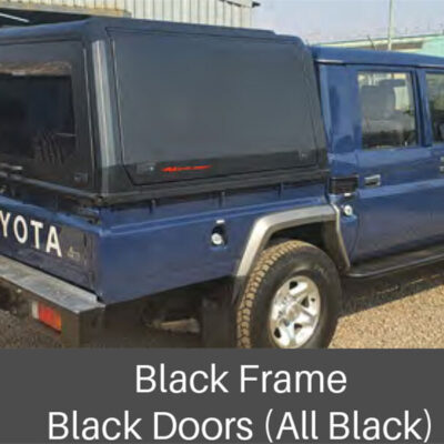 Toyota Landcruiser 70 Series Dual Cab Rhinoman Xpedition Canopy Black