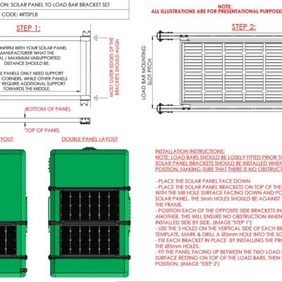 Solar Panel To Load Bar Bracket Set